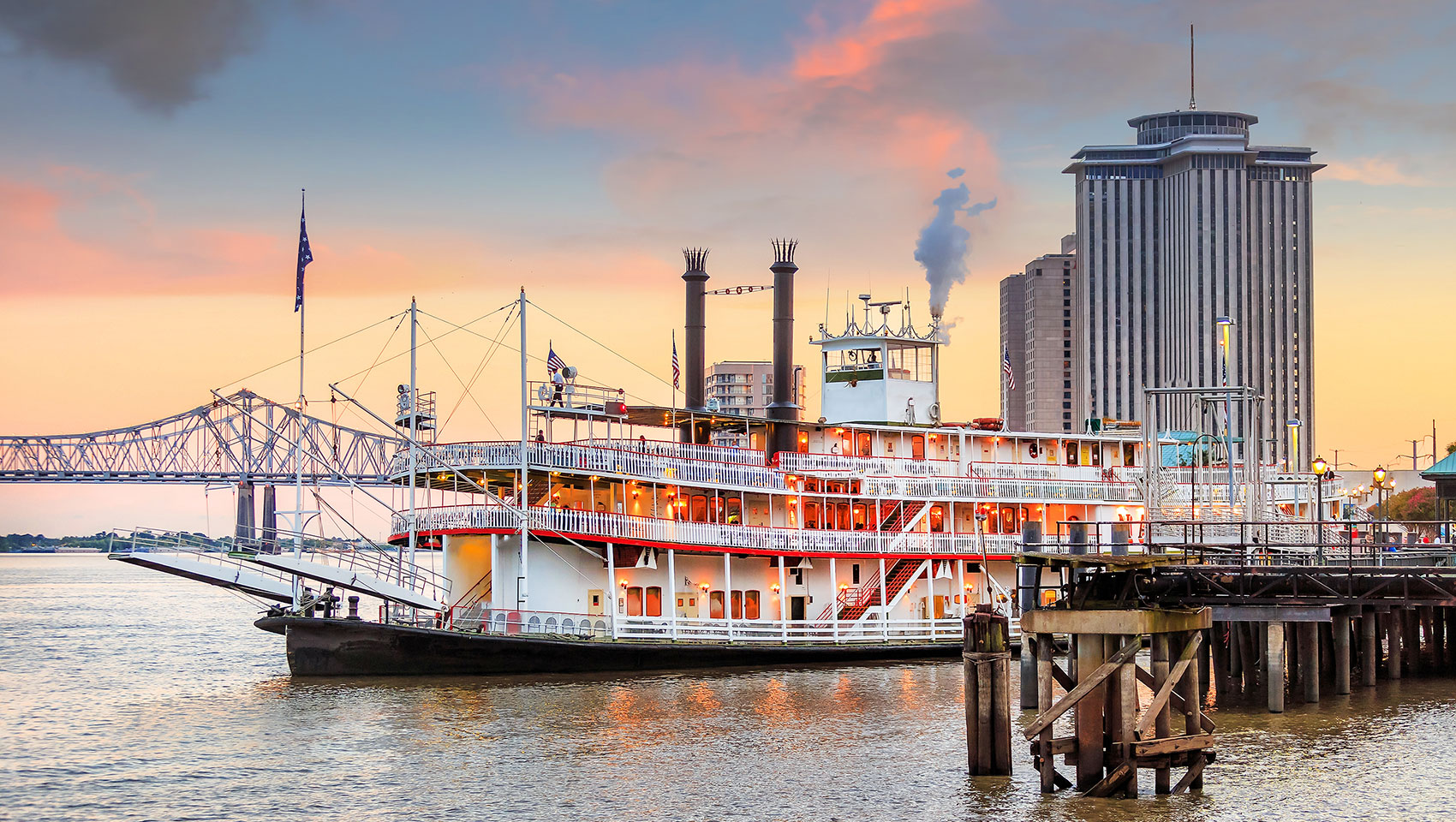 Steamboat at Port of New Orleans