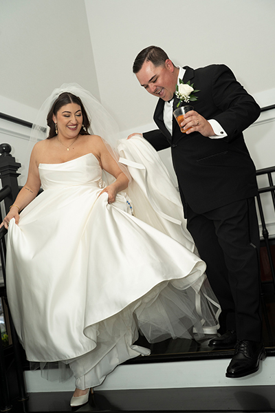 The couple on the stairs